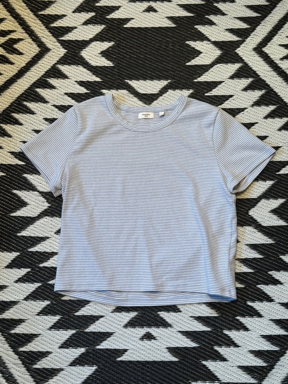 Sunday Best Aritzia Striped Seersucker T-Shirt